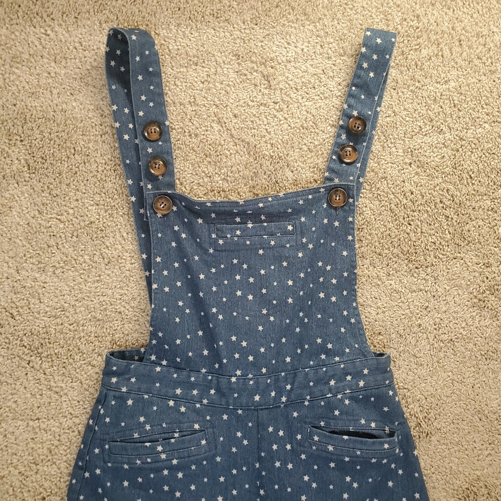 Anthropologie Saint Geraldine Star Print Denim Overalls XS - Very Good Condition - Picture 4 of 13